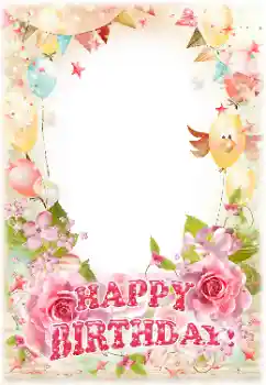 Effet photo de catégorie Anniversaire № 142404. Inscription sur le cadre: Bon anniversaire