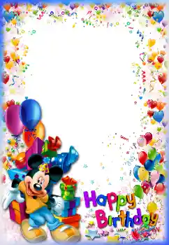 Effet photo de catégorie Anniversaire № 163475. Inscription sur le cadre: Joyeux anniversaire !
