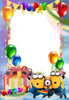 Effet photo de catégorie Anniversaire № 179497. Inscription sur le cadre: Joyeux anniversaire !