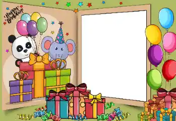 Inscription sur le cadre: Happy Birthday! Inscription sur le cadre: Happy Birthday!