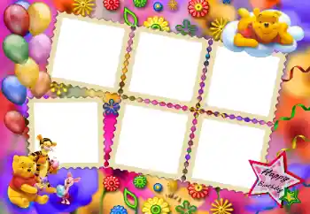 Effet photo de catégorie Anniversaire № 36178. Inscription sur le cadre: Happy Birthday