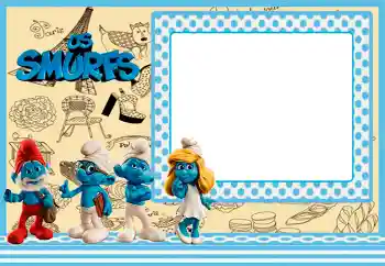 Effet photo de catégorie Divers pour enfants № 118948. Inscription sur le cadre: Smurfs