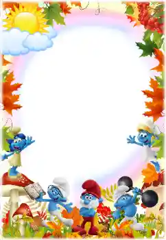 Effet photo de catégorie Divers pour enfants № 175433. Inscription sur le cadre: Smurfs