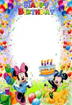 Inscription sur le cadre: Happy Birthday!