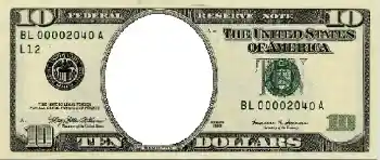 Effet photo de catégorie Argent № 591. Inscription sur le cadre: 10 американских долларов.