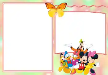 Inscription sur le cadre: Invitation on birthday