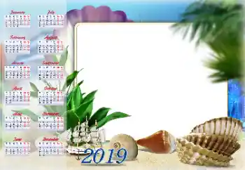 Effet photo de catégorie Calendriers № 143710. Inscription sur le cadre: 2019