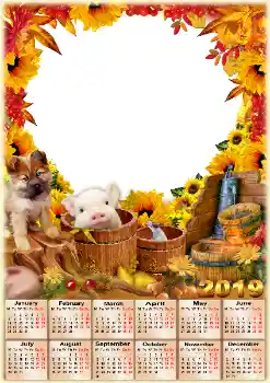 Effet photo de catégorie Calendriers № 144994. Inscription sur le cadre: 2026