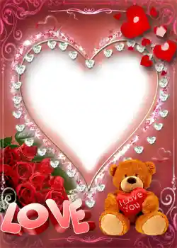 Effet photo de catégorie Cadres pour amoureux № 1276. Inscription sur le cadre: I love you!