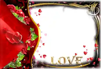 Effet photo de catégorie Cadres pour amoureux № 130715. Inscription sur le cadre: Amour