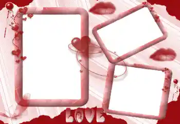 Effet photo de catégorie Cadres pour amoureux № 26535. Inscription sur le cadre: Love