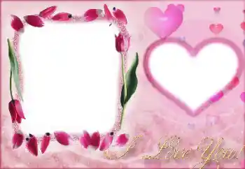 Effet photo de catégorie Cadres pour amoureux № 26675. Inscription sur le cadre: I love you!