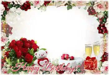 Effet photo de catégorie Cartes d'anniversaire № 130011. Inscription sur le cadre: Bon anniversaire Effet photo de catégorie Cartes d'anniversaire № 130011. Inscription sur le cadre: Bon anniversaire