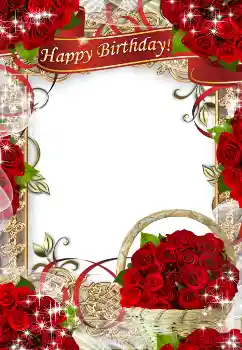 Effet photo de catégorie Cartes d'anniversaire № 178232. Inscription sur le cadre: Bon anniversaire