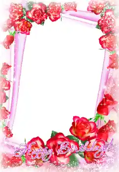 Effet photo de catégorie Cartes d'anniversaire № 189346. Inscription sur le cadre: Bon anniversaire