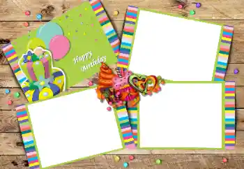 Inscription sur le cadre: Happy Birthday!