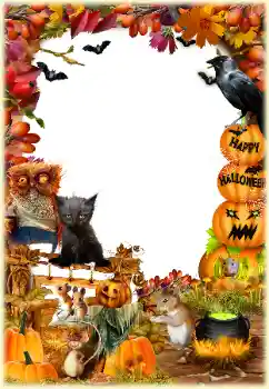 Effet photo de catégorie Fêtes diverses № 175383. Inscription sur le cadre: Happy Halloween