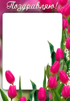 Effet photo de catégorie Fêtes diverses № 182016. Inscription sur le cadre: Félicitations!