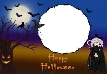 Effet photo de catégorie Fêtes diverses № 191755. Inscription sur le cadre: Happy Halloween