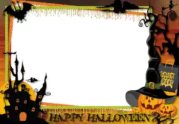 Effet photo de catégorie Fêtes diverses № 60306. Inscription sur le cadre: Happy Halloween