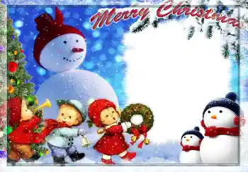 Effet photo de catégorie Cartes de Noël № 3390. Inscription sur le cadre: Joyeux Noël!