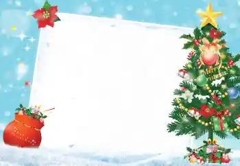 Effet photo de catégorie Cartes de Noël № 38751. Inscription sur le cadre: Merry Christmas!