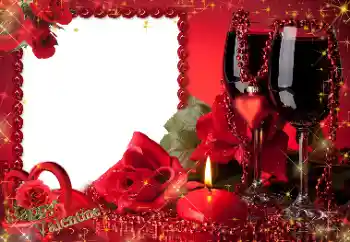 Inscription sur le cadre: Joyeux St Valentin!