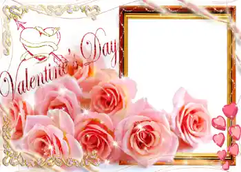 Effet photo de catégorie Cartes de St Valentin № 1434. Inscription sur le cadre: Joyeux St Valentin!