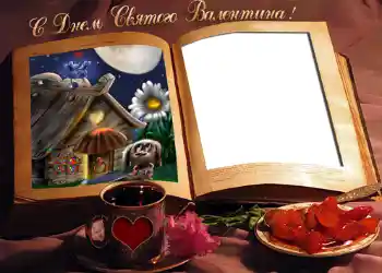 Effet photo de catégorie Cartes de St Valentin № 679. Inscription sur le cadre: Joyeux St Valentin!