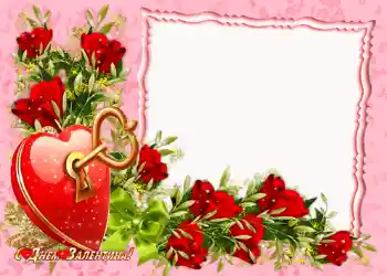 Effet photo de catégorie Cartes de St Valentin № 683. Inscription sur le cadre: Joyeux St Valentin!