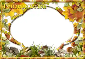 Effet photo de catégorie Automne № 32827. Inscription sur le cadre: Грибной Сезон