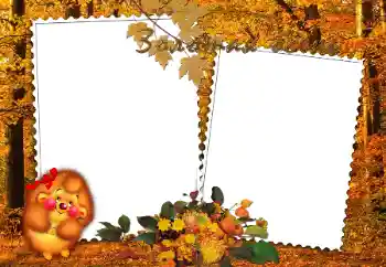 Effet photo de catégorie Automne № 84130. Inscription sur le cadre: Золотая осень