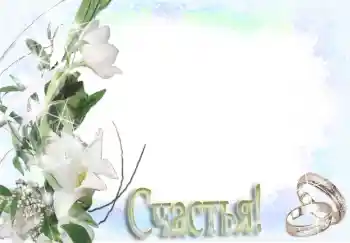 Effet photo de catégorie Cadres de mariage № 3558. Inscription sur le cadre: Счастья! Effet photo de catégorie Cadres de mariage № 3558. Inscription sur le cadre: Счастья!